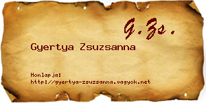 Gyertya Zsuzsanna névjegykártya